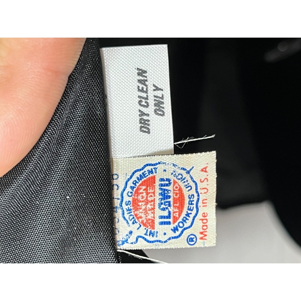 As is-Koret of California Vintage Black Velvet Blazer Union USA  business pro - Picture 13 of 16